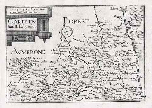 Languedoc-Roussillon Rhone-Alpes Midi-Pyrenees gravure Kupferstich Tassin