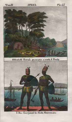 - South Africa Khoikhoi Lagos Nigeria Lithograph Negro natives