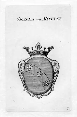 Minucci Adel Wappen coat of arms heraldry Heraldik Kupferstich