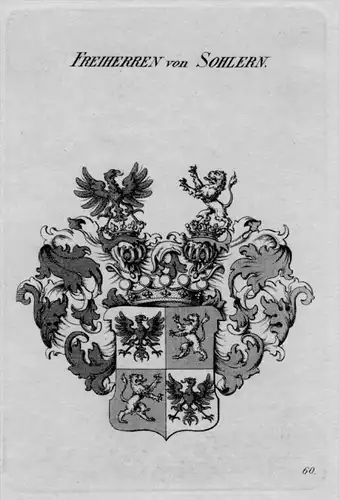 Sohlern Wappen Adel coat of arms heraldry Heraldik crest Kupferstich