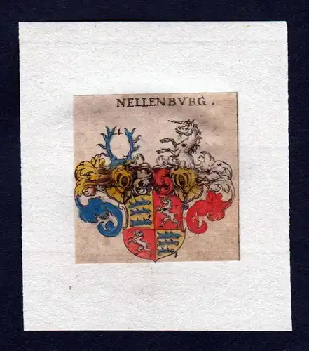 17. Jh Nellenburg Wappen coat of arms heraldry Heraldik Kupferstich