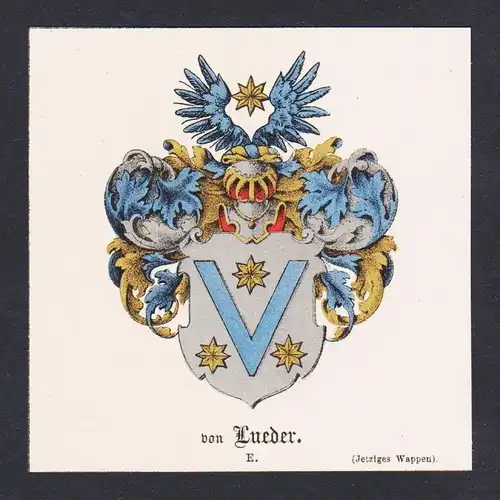 . von Subow Wappen Heraldik coat of arms heraldry Litho