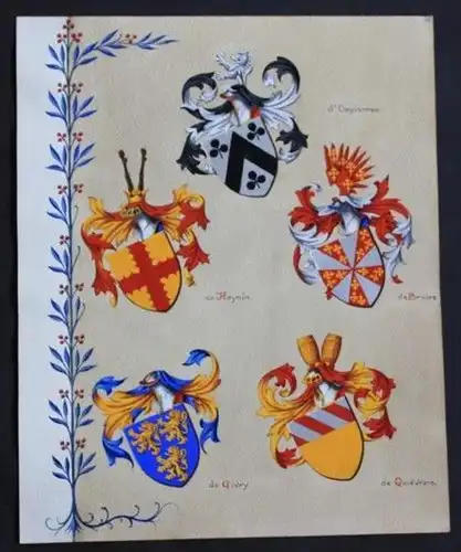 Espiennes Braine Haynin Givry Quievrain  Blason Wappen heraldry heraldique
