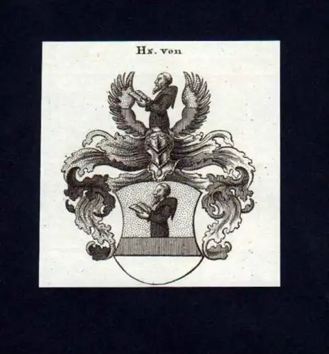 Herren v. Münch Kupferstich Wappen Heraldik coat of arms