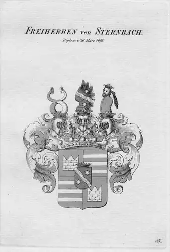 Sternbach Wappen Adel coat of arms heraldry Heraldik crest Kupferstich