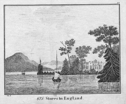 Stores England Original Lithographie