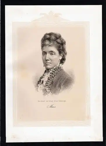 Marie - Maria Karolina von Österreich (1825–1915) Erzherzogin Portrait