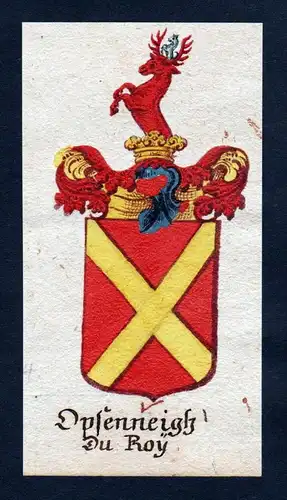 Opfenneitz du Roy Böhmen Wappen Adel coat of arms Manuskript