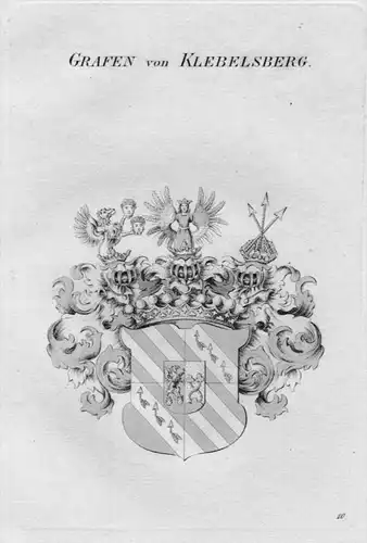 Klebelsberg Wappen Adel coat of arms heraldry Heraldik Kupferstich