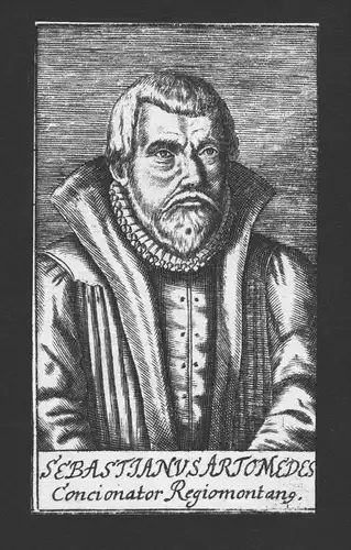 Sebastian Artomedes Theologe Wittenberg Ansbach Kupferstich Portrait