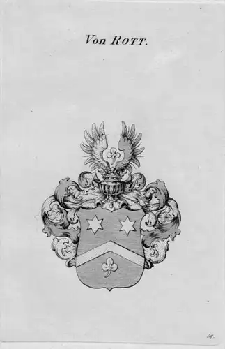 Rott Wappen Adel coat of arms heraldry Heraldik  cerst Kupferstich