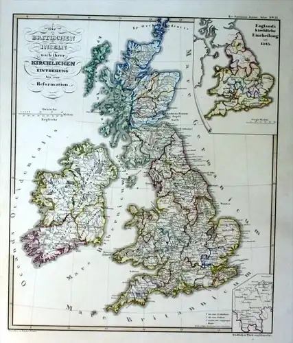 Great Britain Großbritannien Ireland Karte