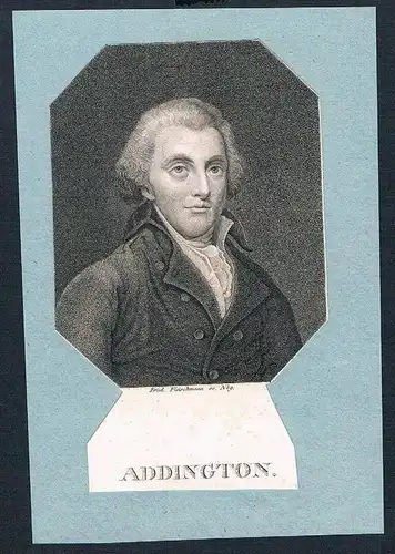 Henry Addington Viscount Sidmouth Premierminister  Portrait