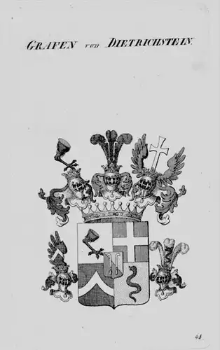 Dietrichstein Wappen Adel coat of arms heraldry Heraldik crest Kupferstich