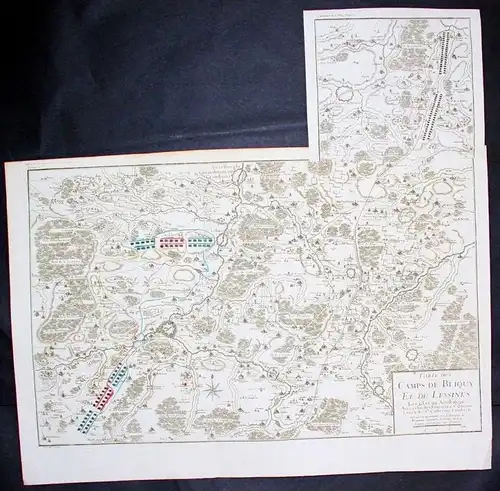 Ath Geraardsbergen Enghien Lessines Ninove map gravure carte Karte