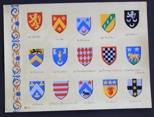 Varlet Vasseur Vaulx Vauthier Vaudrimey Blason Wappen Heraldik