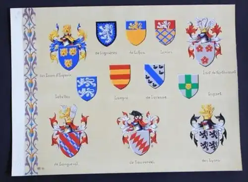 Lions d'Espaulx Liot de Nortbécourt Lyons Louverval Blason Wappen Heraldik