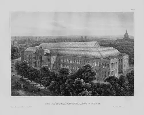 Paris Ausstellungspalast Frankreich France gravure engraving