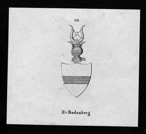 von Rodenberg Wappen Adel coat of arms heraldry Heraldik Lithographie