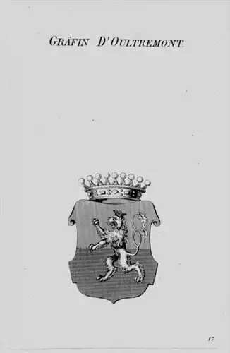 d'Oultremont Wappen Adel coat of arms heraldry Heraldik crest Kupferstich
