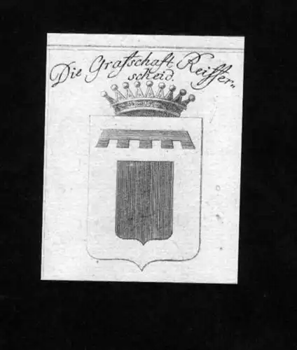 Grafschaft Reitterscheid  Westfalen Kupfer Wappen