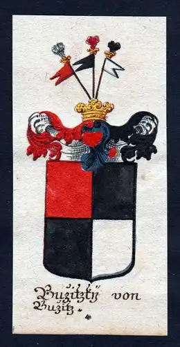 Buzitzky von Buzitz Böhmen Wappen coat of arms Manuskript