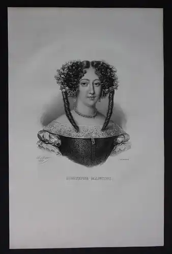 Hortensia Mancini Mätresse Mazarin Lithographie Portrait Folio