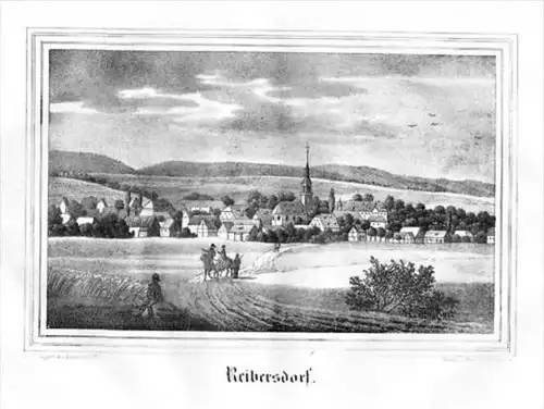 Reibersdorf Bogatynia Poland Lithographie