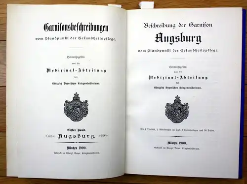 Medizinal Abteilung Beschreibung Garnison Augsburg Garnisonsbeschreibung