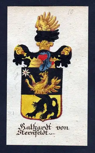 Kalkardt von Sternfeld Böhmen Wappen coat of arms Manuskript