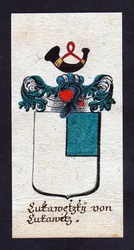 h. Lukawetzky von Lukawetz Lukavice Böhmen Wappen coat of arms Manuskript