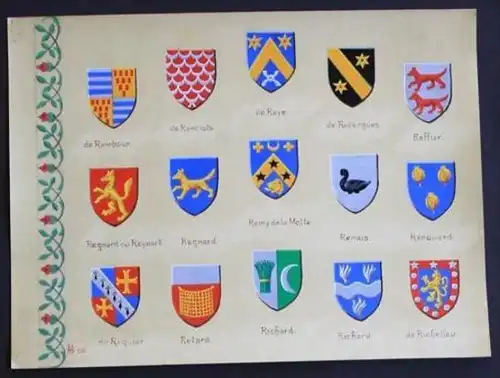 Rambour Raye Reffier Renais Richard Retard Blason Wappen Heraldik