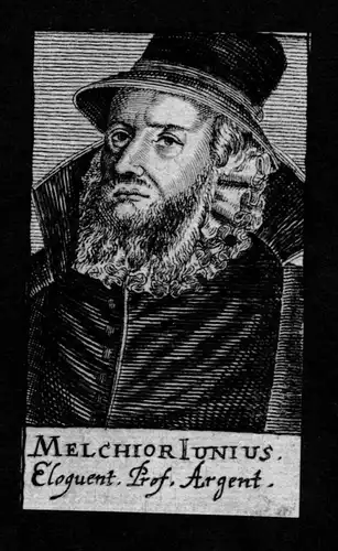 Melchior Junius Jung Humanist Professor Wittenberg Kupferstich Portrait