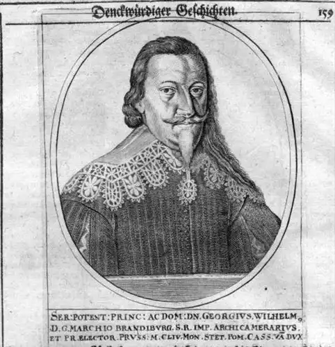 Georg Wilhelm Kurfürst v. Brandenburg Portrait Kupferstich engraving