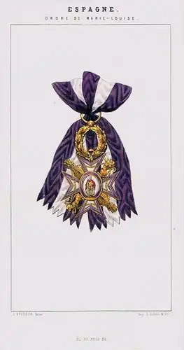 Ordre de la Reine Marie-Louise Espana Spain Orden medal decoration