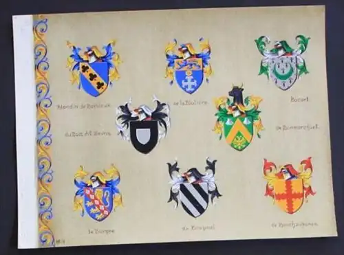 Blondin Bocart Bosquiel Bois Borgne Bouchavesne Blason Wappen Heraldik