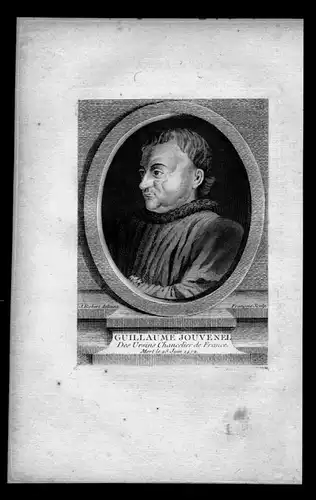 Guillaume Juvenal des Ursins Kanzler Frankreich Kupferstich Portrait