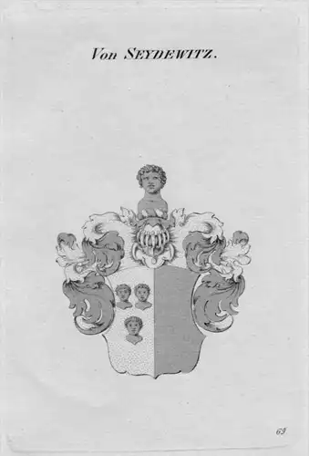 Seydewitz Wappen Adel coat of arms heraldry Heraldik crest Kupferstich