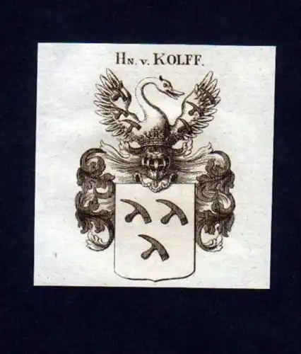 Herren v. Kolff Kupferstich Wappen