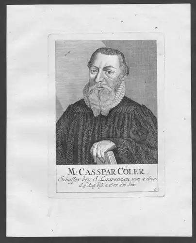 h. Caspar Cöler Theologe St. Lorenz Lorenzkirche Nürnberg Portrait