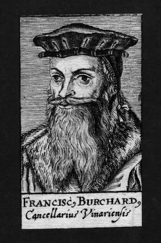 Franziskus Burchard Kanzler Vizekanzler engraving Kupferstich Portrait