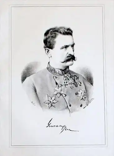 Alexander Guran Generalmajor Litho Portrait Lithographie litho
