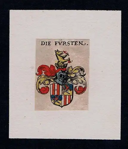 . die Fürsten Wappen coat of arms heraldry Heraldik Kupferstich