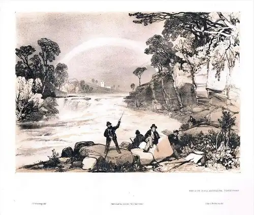 Aysgarth Falls Yorkshire Original Lithographie