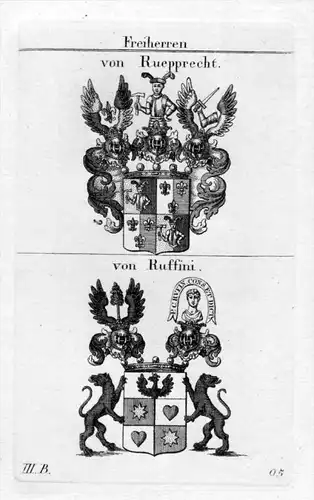 Rupprecht Ruffini - Wappen Adel coat of arms heraldry Heraldik Kupferstich