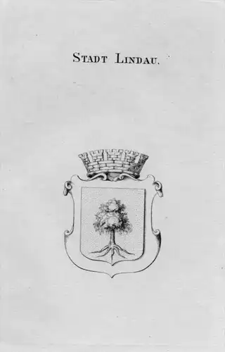 Stadt Lindau Wappen Adel coat of arms heraldry Heraldik crest Kupferstich