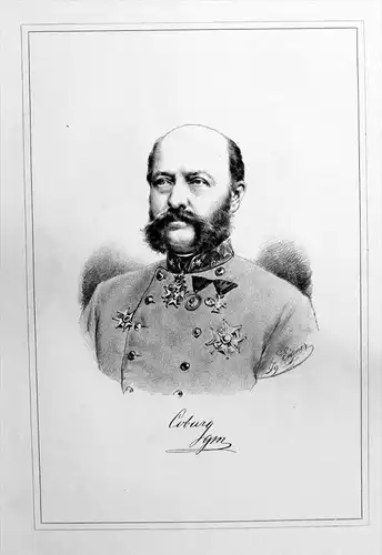 Viktor Oswald Freiherr v. Coburg Portrait Litho Lithographie lithograph