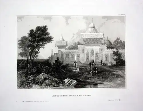 - Mausoleum Sultan Mahomed Chan India Asia steel engraving