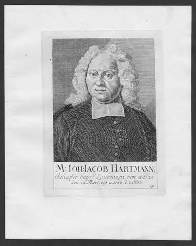 h. Johann Jakob Hartmann Theologe St. Lorenz Lorenzkirche Nürnberg Portrait