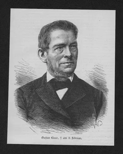 Gustav Lisco Pfarrer Priester Protestant Holzstich wood engraving